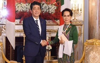 Japan backs Myanmar over genocide charges